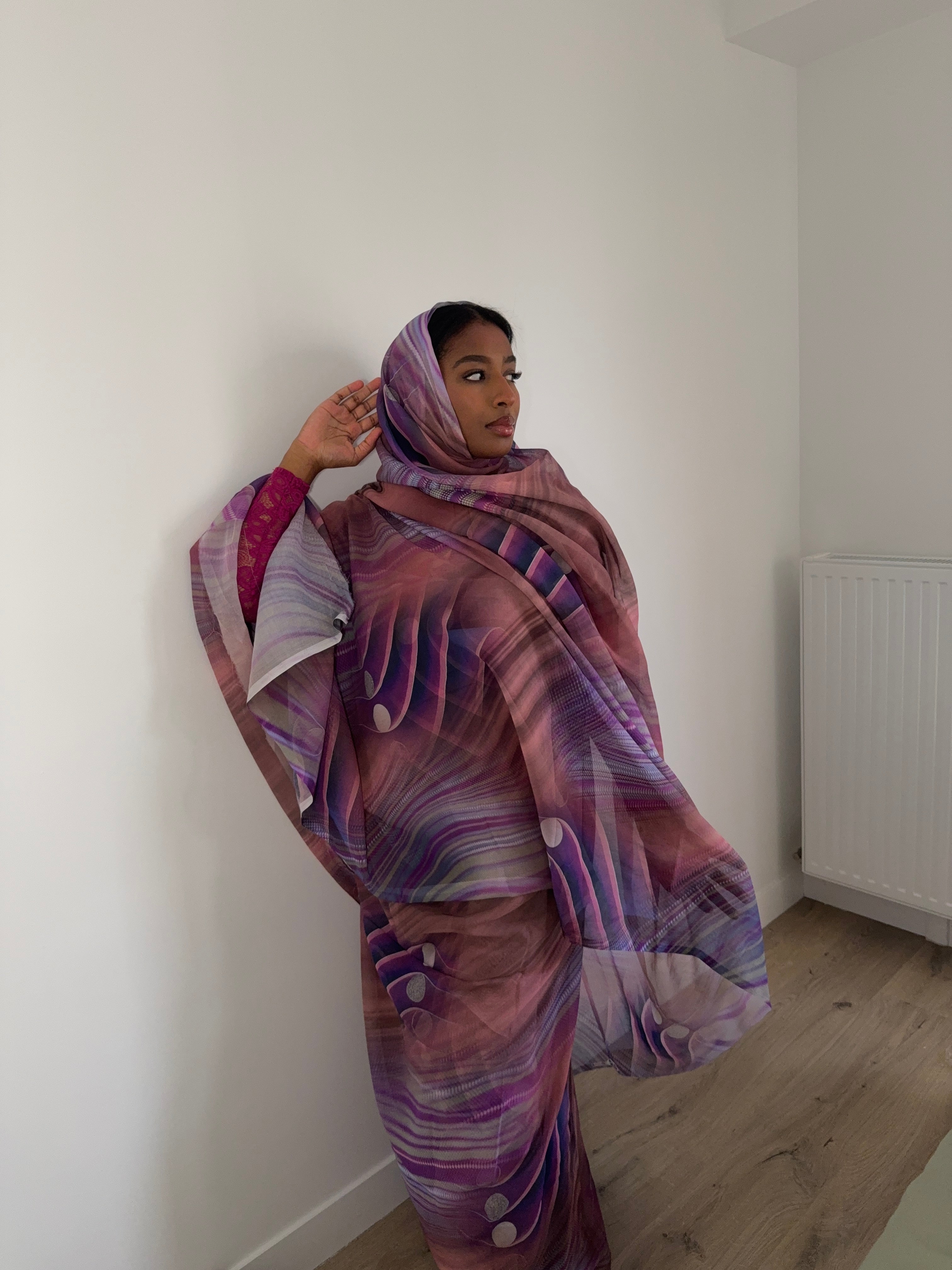 Melhfa Paon Violet Premium